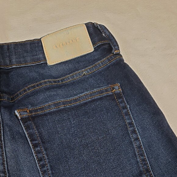 Everlane Dark The Curvy High-Rise Skinny Jean Size 28 Crop Dark Wash Slim - Picture 9 of 16
